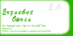 erzsebet opris business card